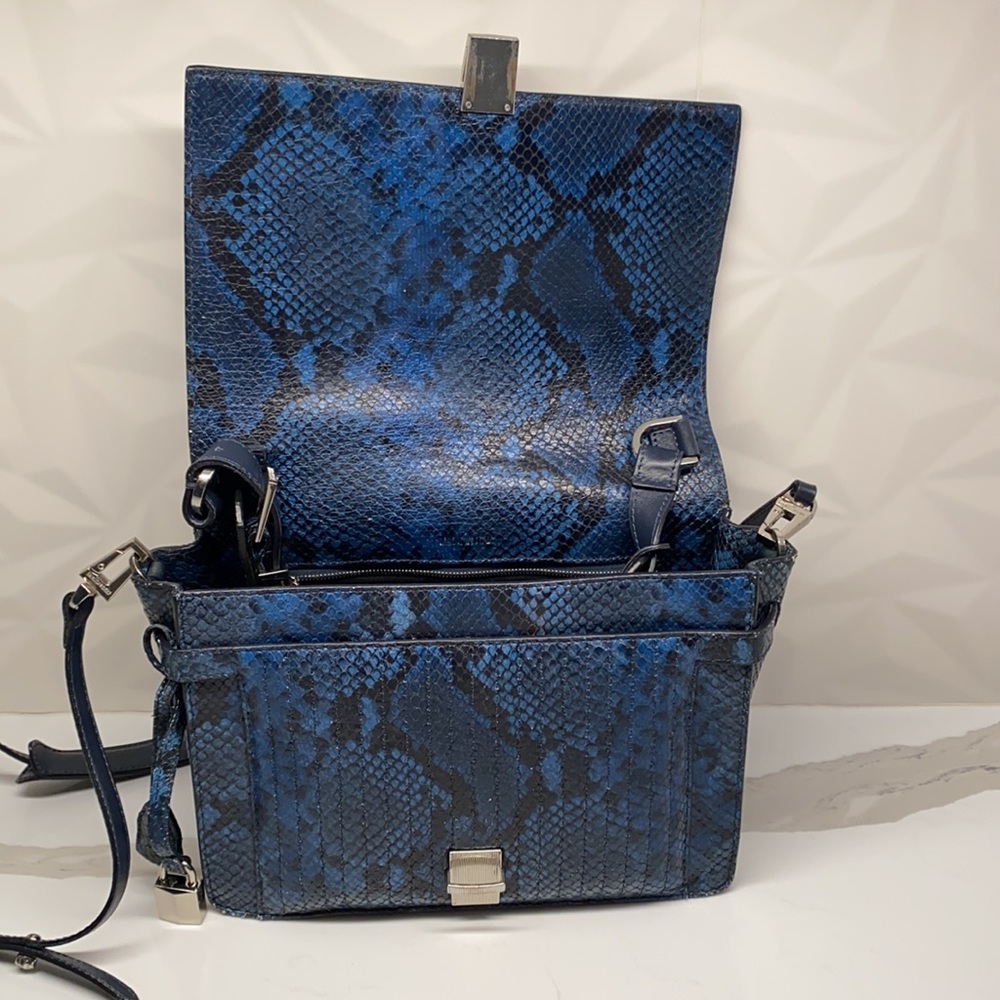 Zadig and Voltaire cobalt blue snakeskin crossbody - Picture 14 of 16